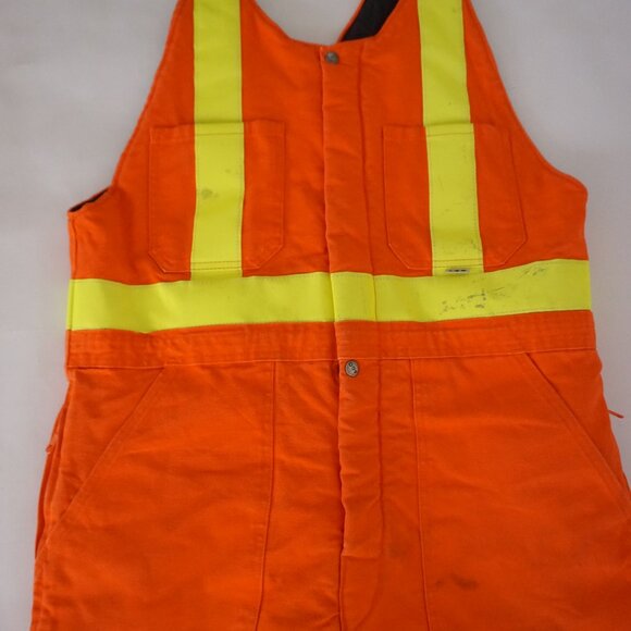 Ago Orange Yellow Insulated Quilt Lined Two-Piece Overalls And Jacket M (44) - Picture 14 of 16